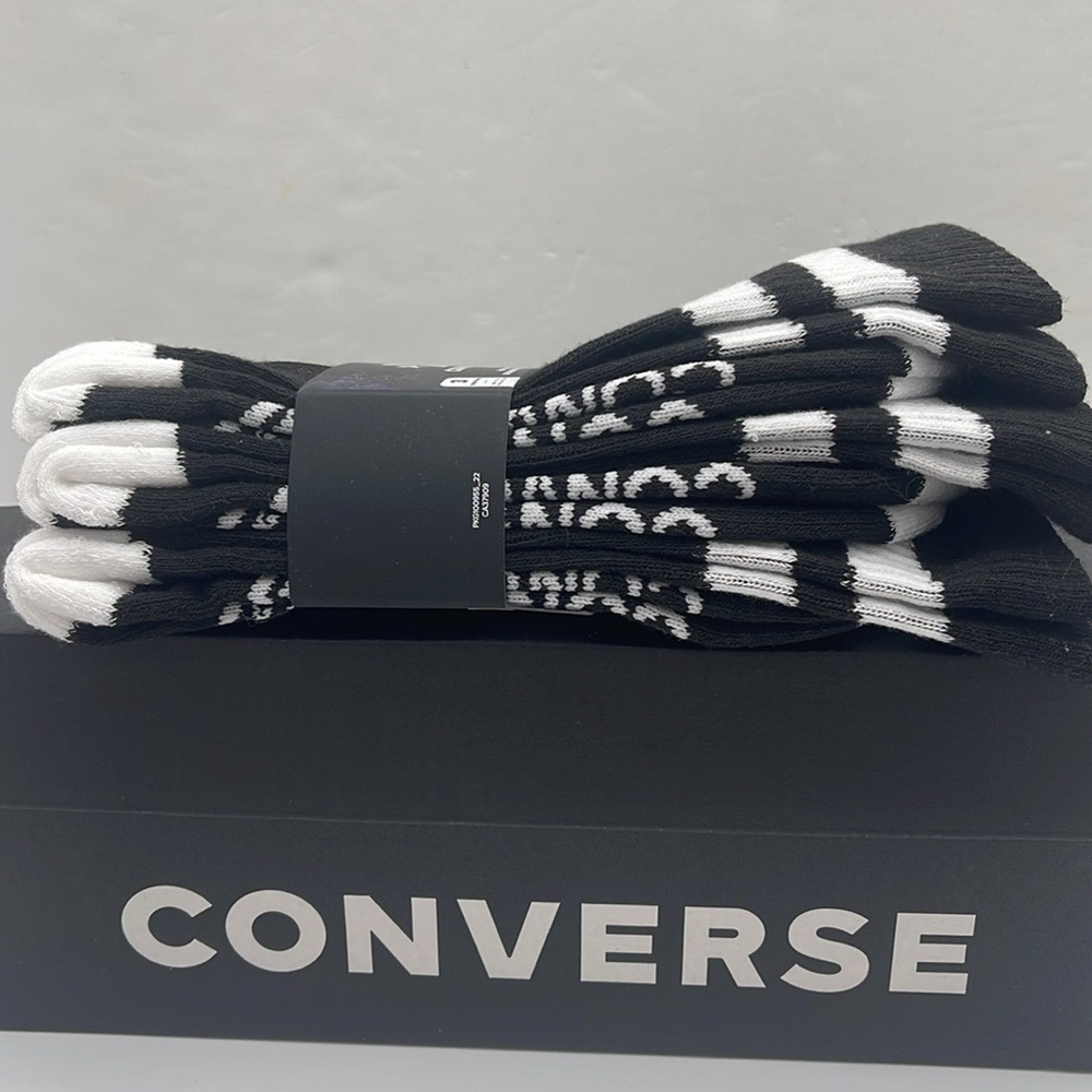 CONVERSE WMNS 3 pairs set HALF CUSHION CREW SOCKS 
NWT sizes: W4-10 - Picture 3 of 16